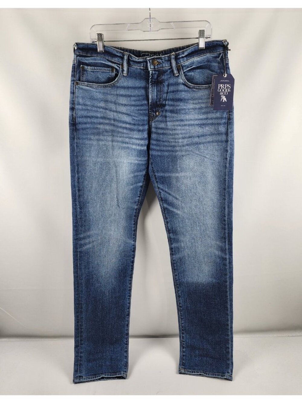 Prps Le Sabre Jeans Men 34x33 Blue Slim Straight Leg Japanese Denim NWT